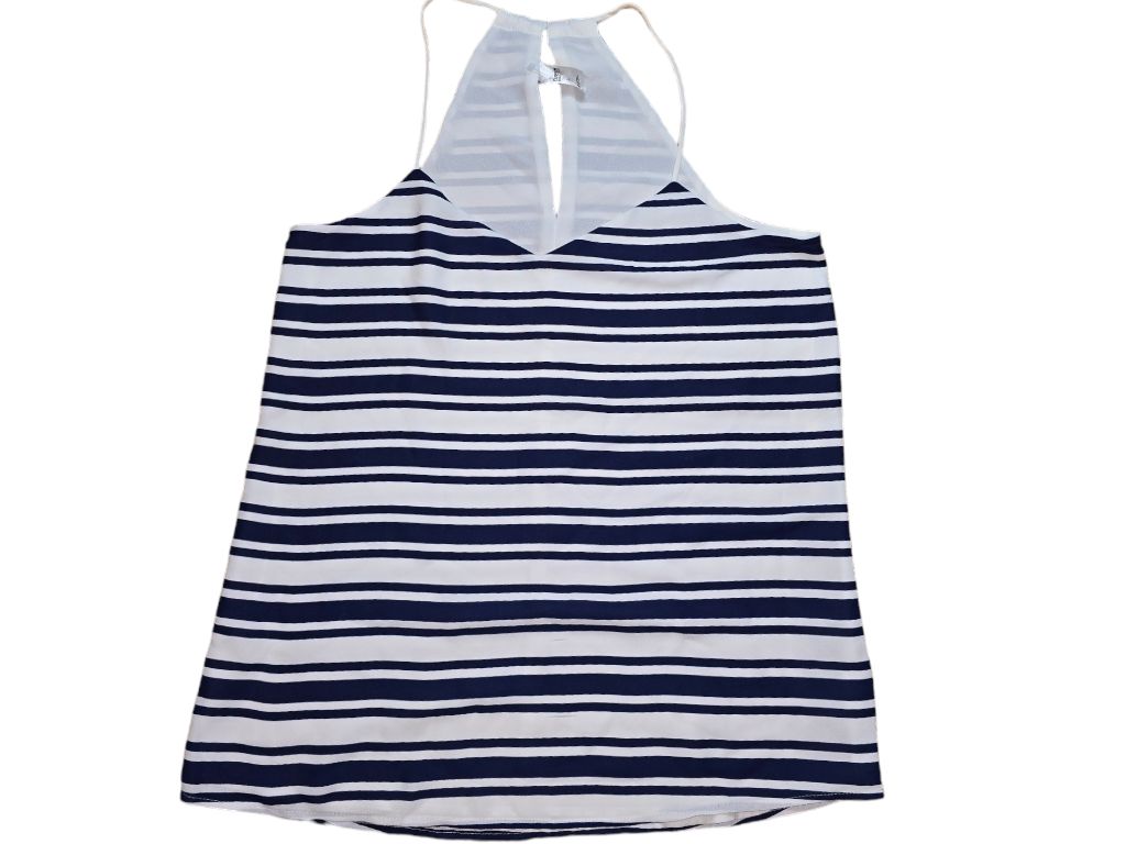 Women's Express Barcelona Cami Blue and White Striped Tank Top - Size S