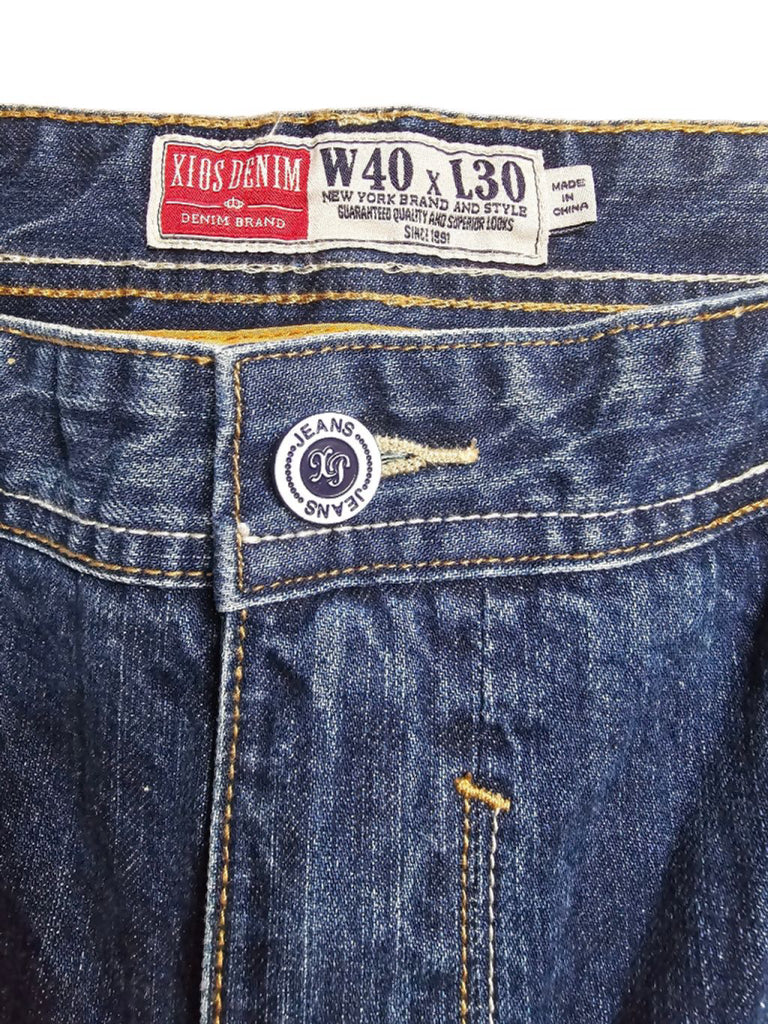 Men's XIOS Blue Distressed Jeans Size W40 x L29