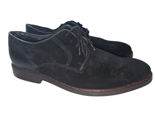 Alfani Men's Phillip Suede Oxfords Shoes Black Suede Leather Size 9.5 M Lace Up