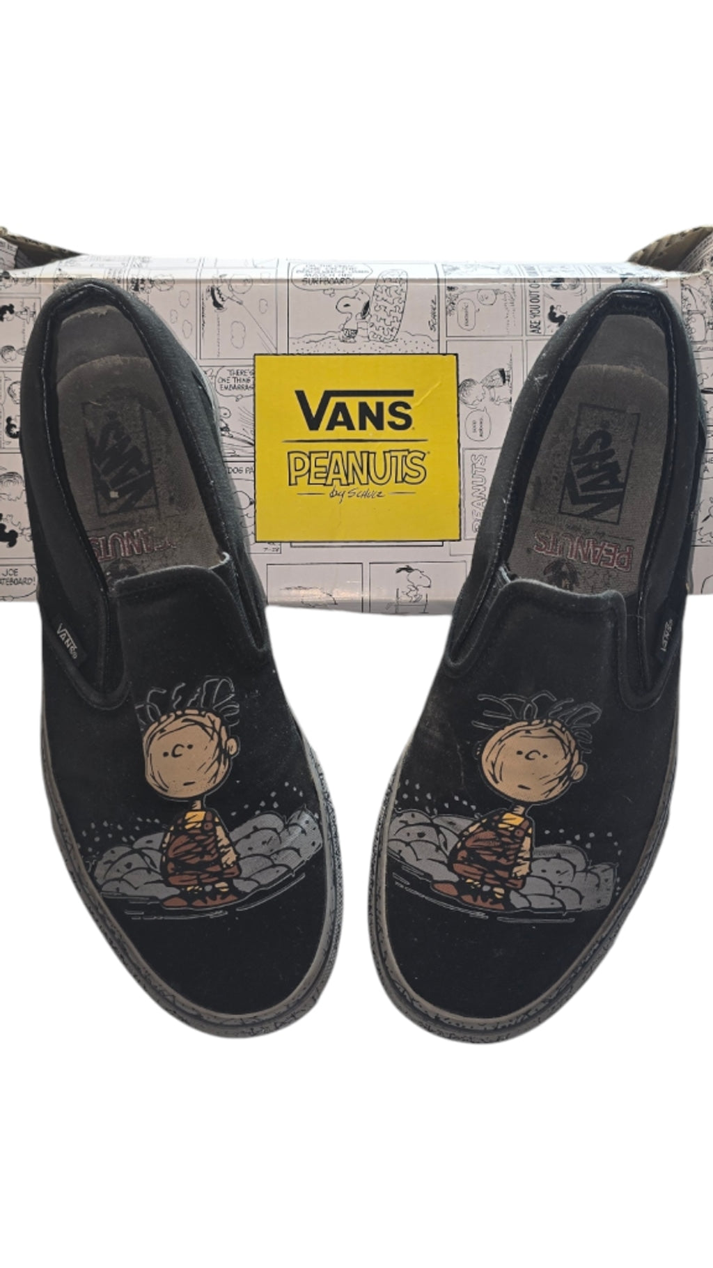 Women's Vans Peanuts PIGPEN Sneakers CLASSIC SLIP ON Toddler Size 10 With Box