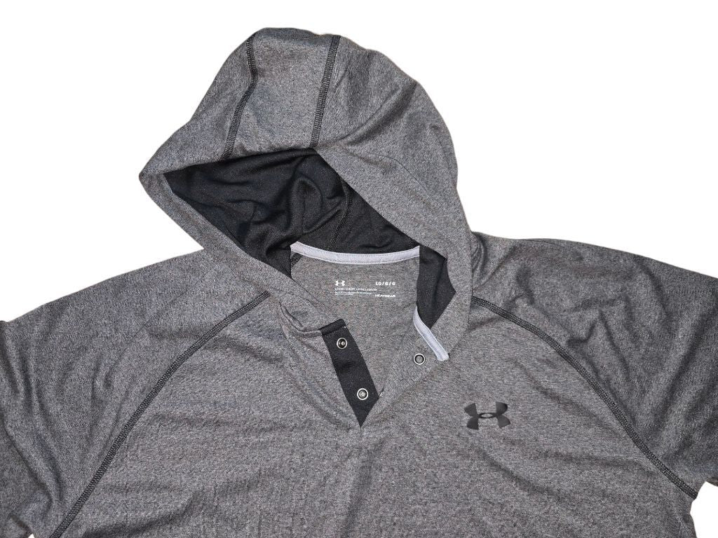 Men's Under Armour Gray Long Sleeve Pullover Hoodie Size L