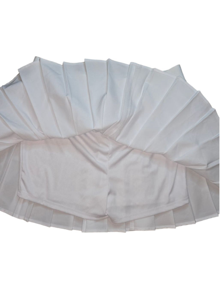 Women's Ultra Flirt White Pleated Tennis Skirt - Size L Skort