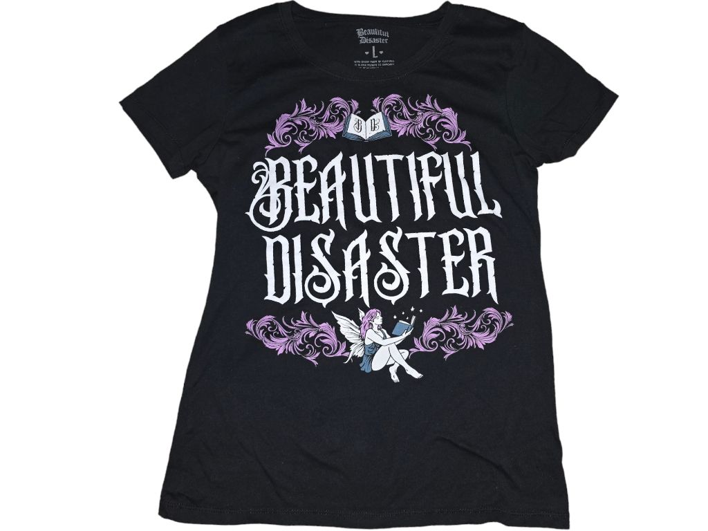 Fairy Beautiful Disaster Black T-Shirt - Size L