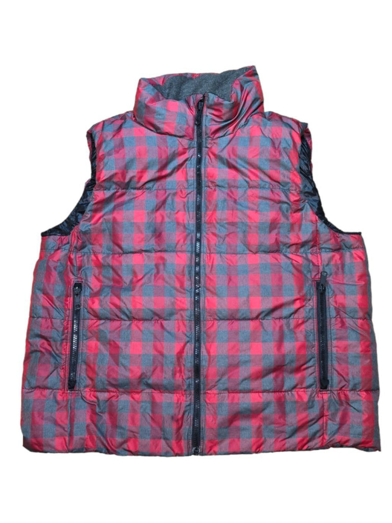 Women's Gap Outdoor Edition Winter Warmth Red and Gray Plaid Puffer Vest Size XL