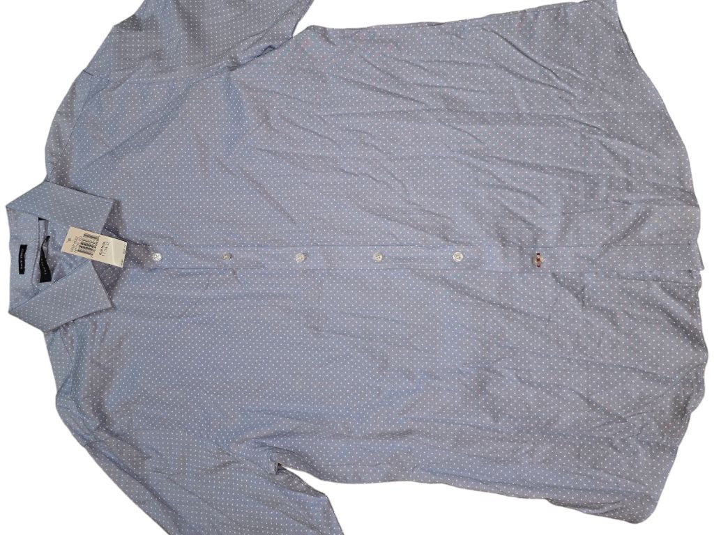 Men's Tommy Hilfiger Blue Slim Fit Stretch Shirt 17.5 34/35 NEW MSRP $69.50