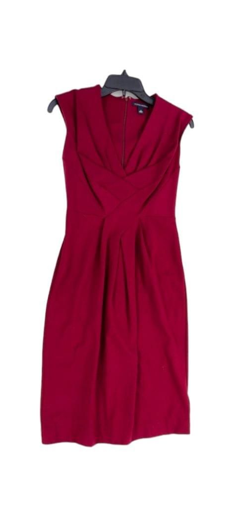 Banana Republic Maroon Red Sleeveless Pleated Career Dress Size 12 MSRP $150