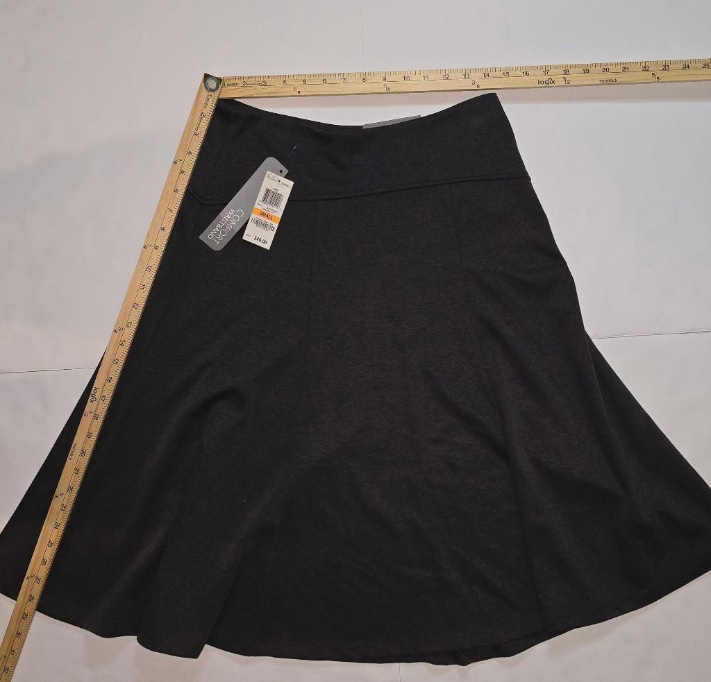 Women's JM Collection Skirt, Size S, Charcoal A line Midi Comfort Waistband