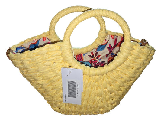 Women's Just Fab Yellow Straw Beach Bag Tote