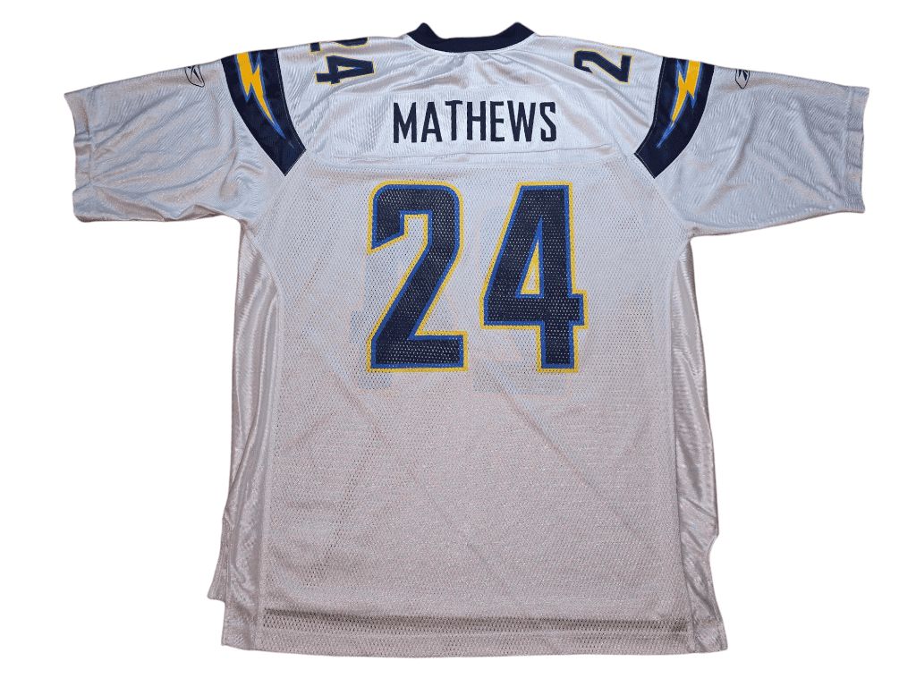 NFL Reebok San Diego Chargers Ryan Mathews Jersey - White  Size L #24