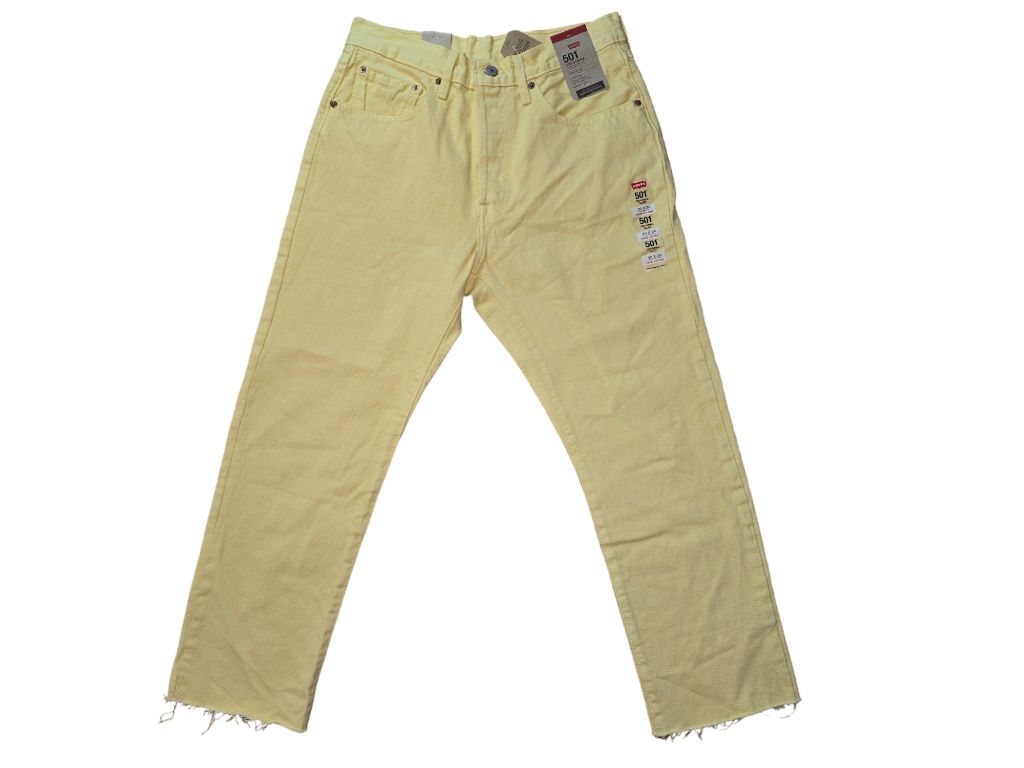 Women's Levi's 501 Original Cropped Jeans - Size 30 X 26, Yellow