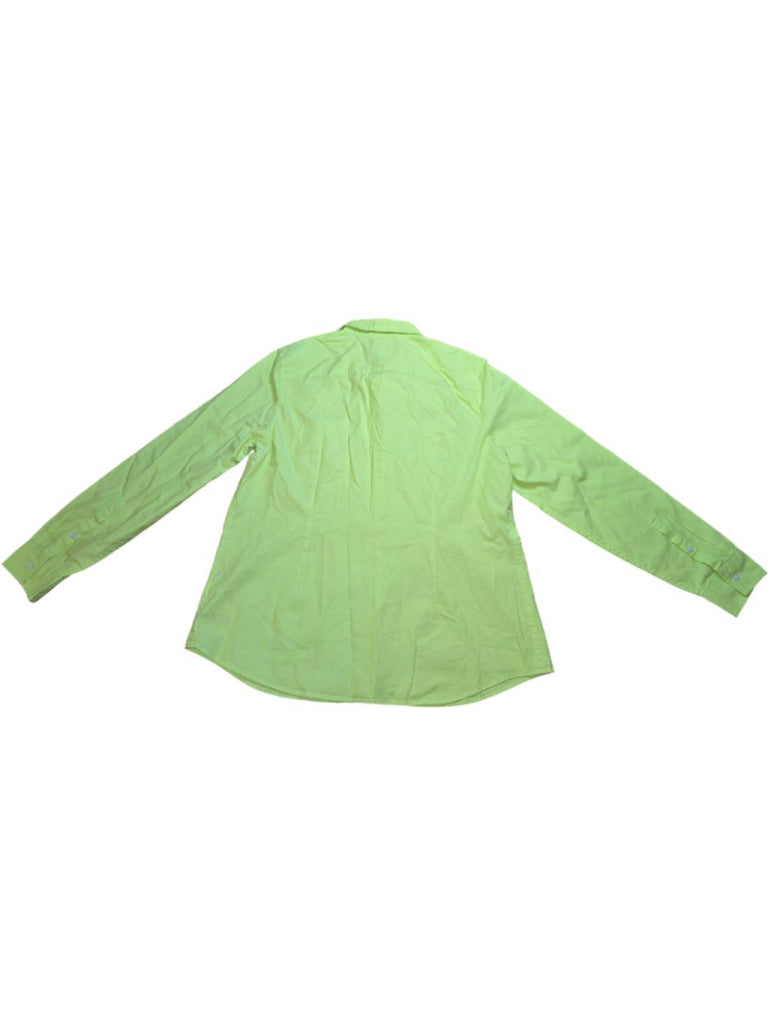 Women's Tommy Hilfiger Classic Fit Neon Green Button Down Shirt Size XL