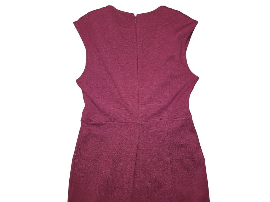 Banana Republic Maroon Red Sleeveless Pleated Career Dress Size 12 MSRP $150