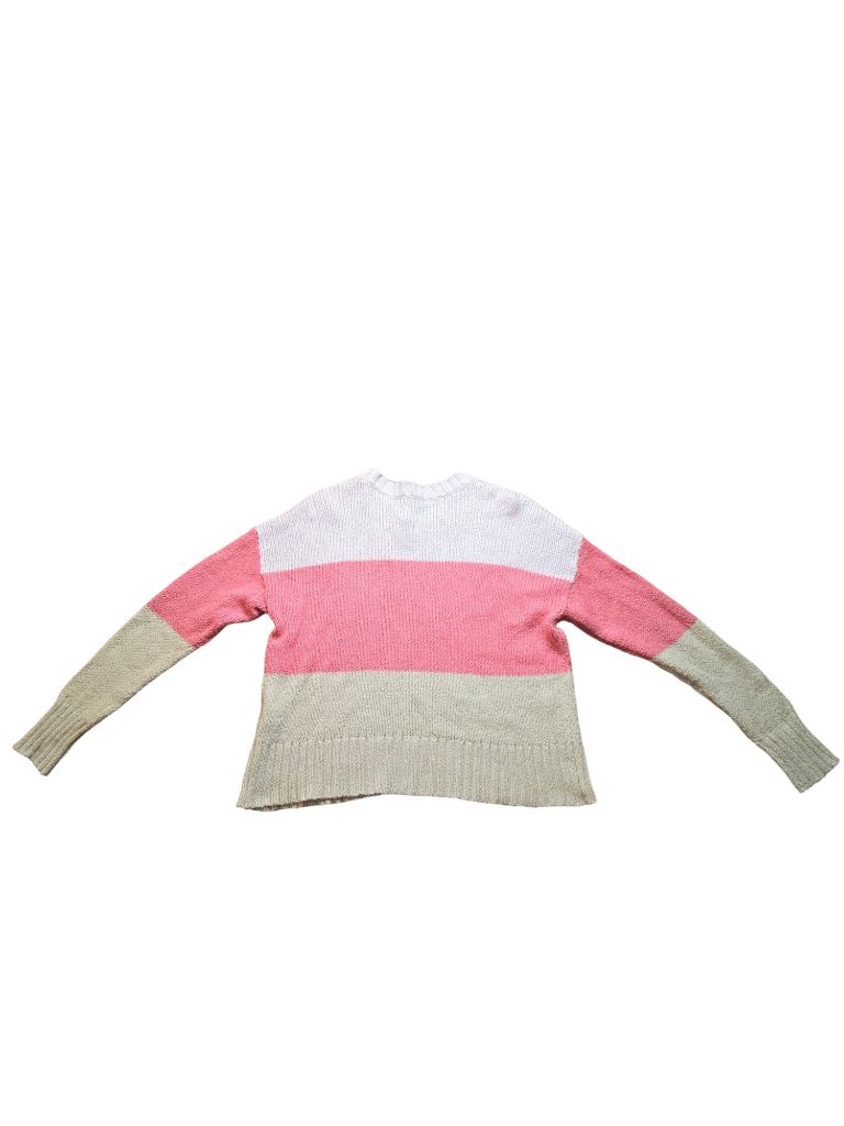 Women's American Eagle XS Pink Striped crewneck Sweater