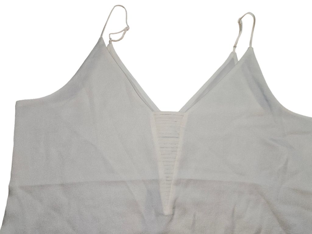 Women's Express White Ivory V-Neck Sheer Tank Top - Size M