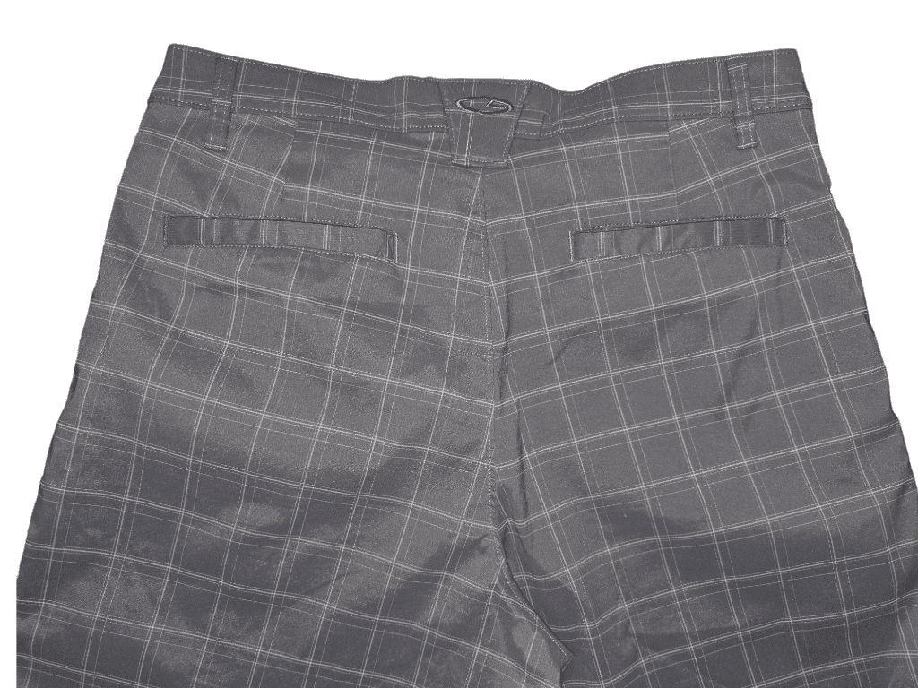 Men's Champion Gray Plaid Lightweight Gold Shorts Size 34