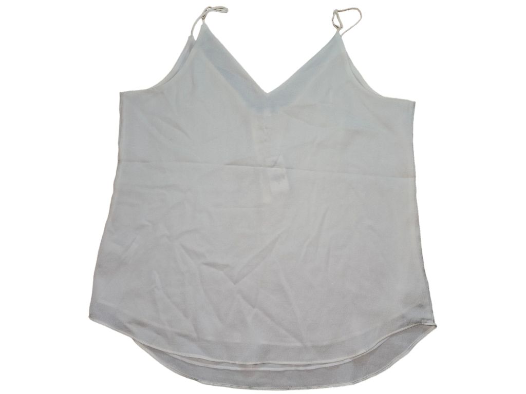 Women's Express White Ivory V-Neck Sheer Tank Top - Size M