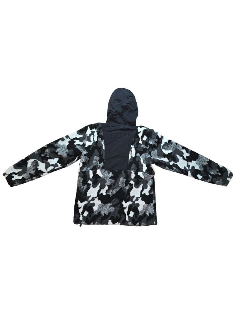 Men's Ethik Black Camouflage Fleece Pullover Hoodie Jacket - Size M MSRP $132