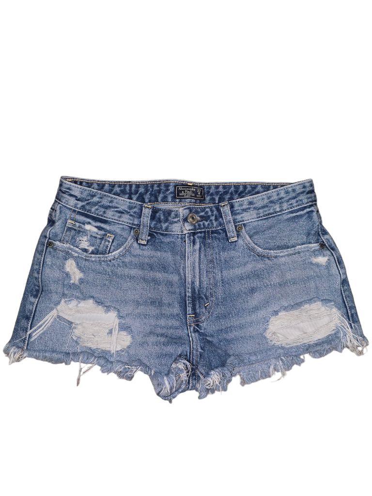 Abercrombie & Fitch Harper Low Rise Shorts Size 4/27 Distressed Jean Shorts