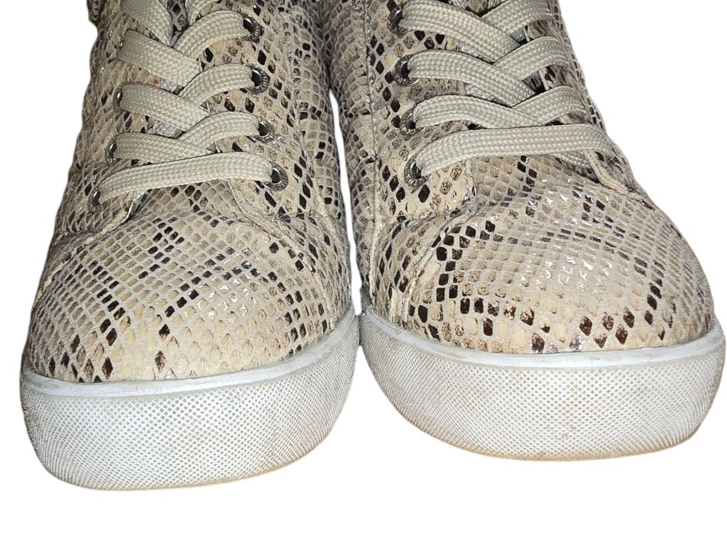 Woman's Juicy Couture JC-Journey Tan Snakeskin Wedge Sneakers Size 8.5 M