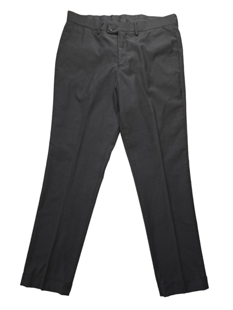 Men's Lanzino Black Dress Pants Size 36 MSRP $160 Slacks Cuffed Hem