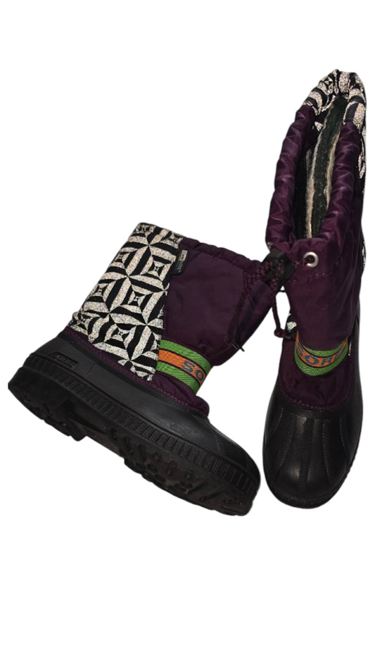 Women's Sorel Purple Winter Boots with Illuminite Sz 5 Waterproof