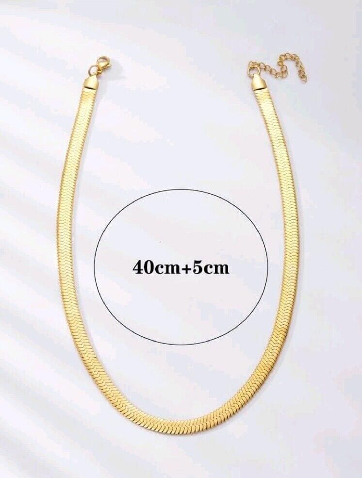 1 Piece Simple Fashion Gold Metal Braided Chain Necklace For Women Elegant