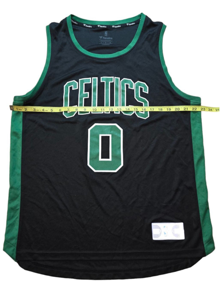 Men's Fanatics Basketball Jersey Jason Tatum Boston Celtics Black/Green - Size L