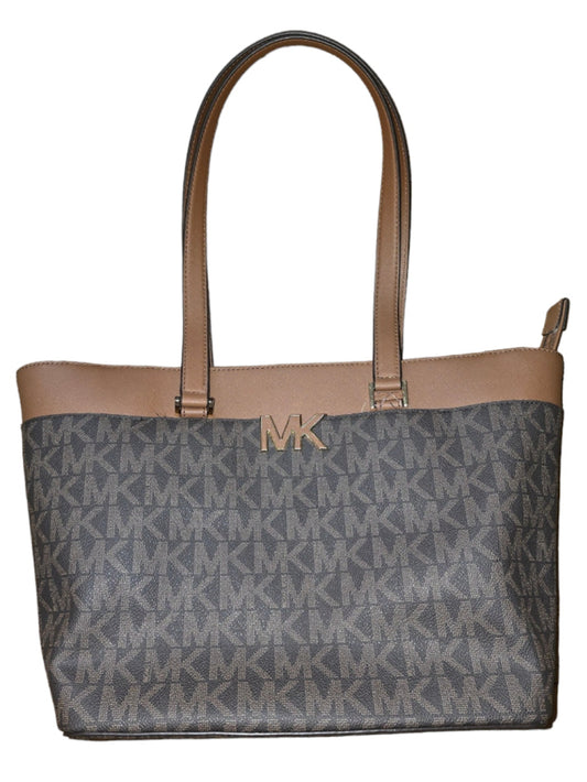 Women's MICHAEL KORS Florence Brown/ Luggage Large Tote Handbag MSRP $358