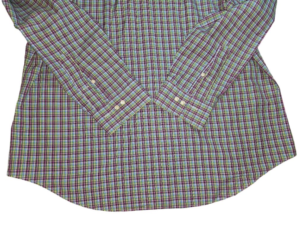 Men's Polo Ralph Lauren XXL Blue/Pink Plaid Shirt Regent Custom Fit