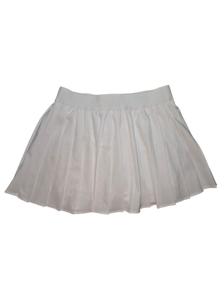 Women's Ultra Flirt White Pleated Tennis Skirt - Size L Skort