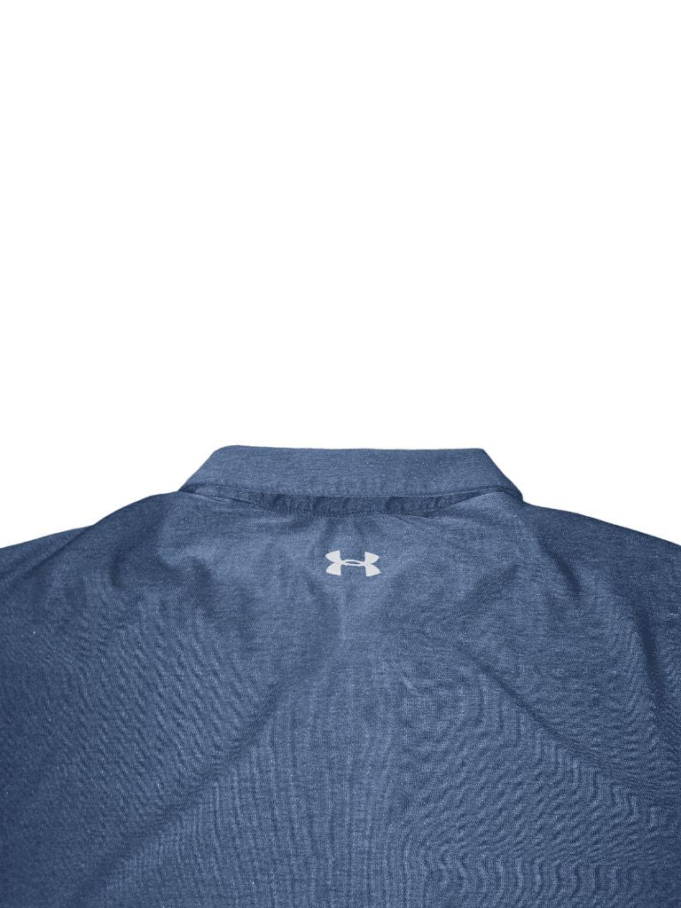 Men's Under Armour Blue Golf Polo Shirt 2XL Navy Blue