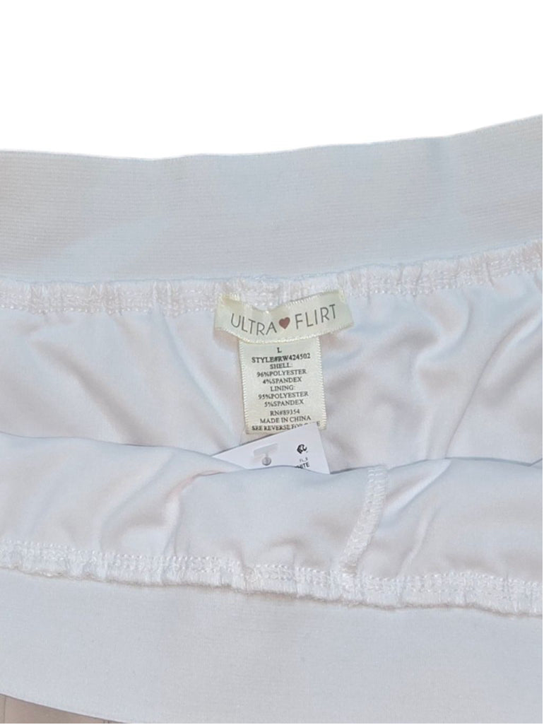 Women's Ultra Flirt White Pleated Tennis Skirt - Size L Skort