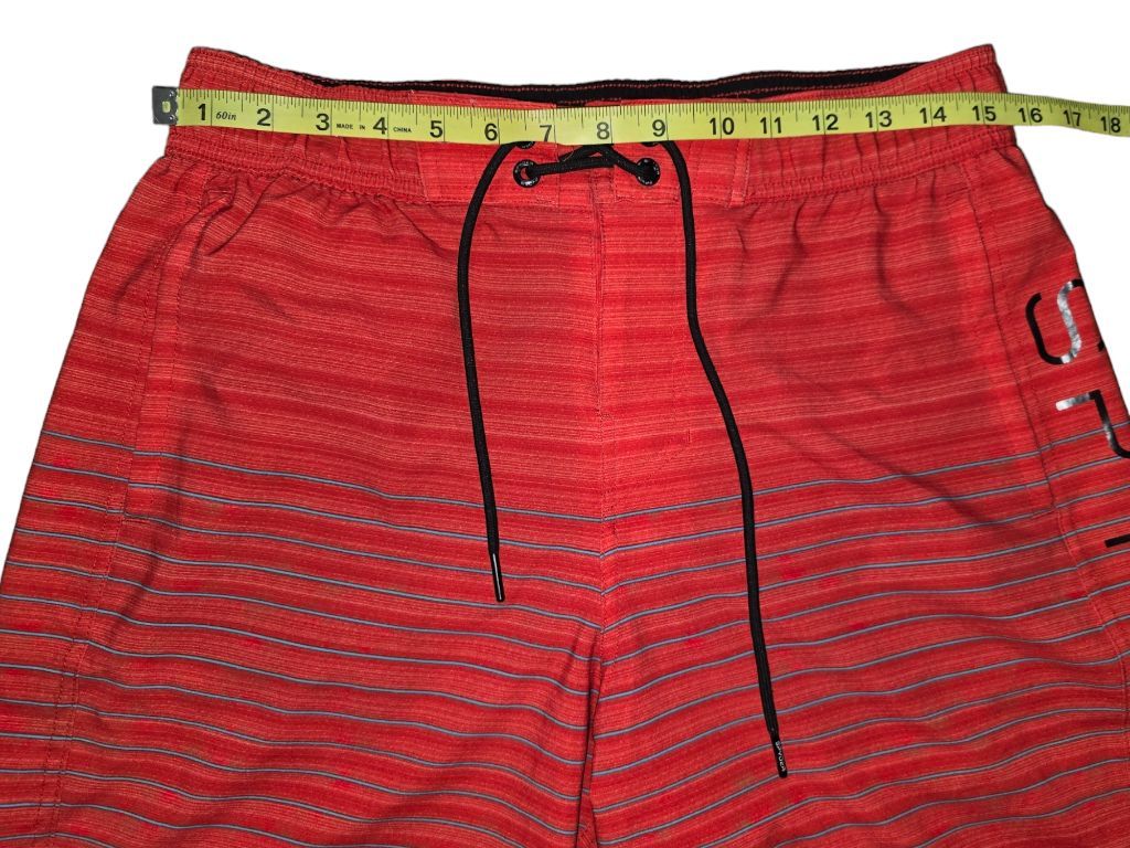 Men's Spyder Swim Trunks - Size M - Red Striped