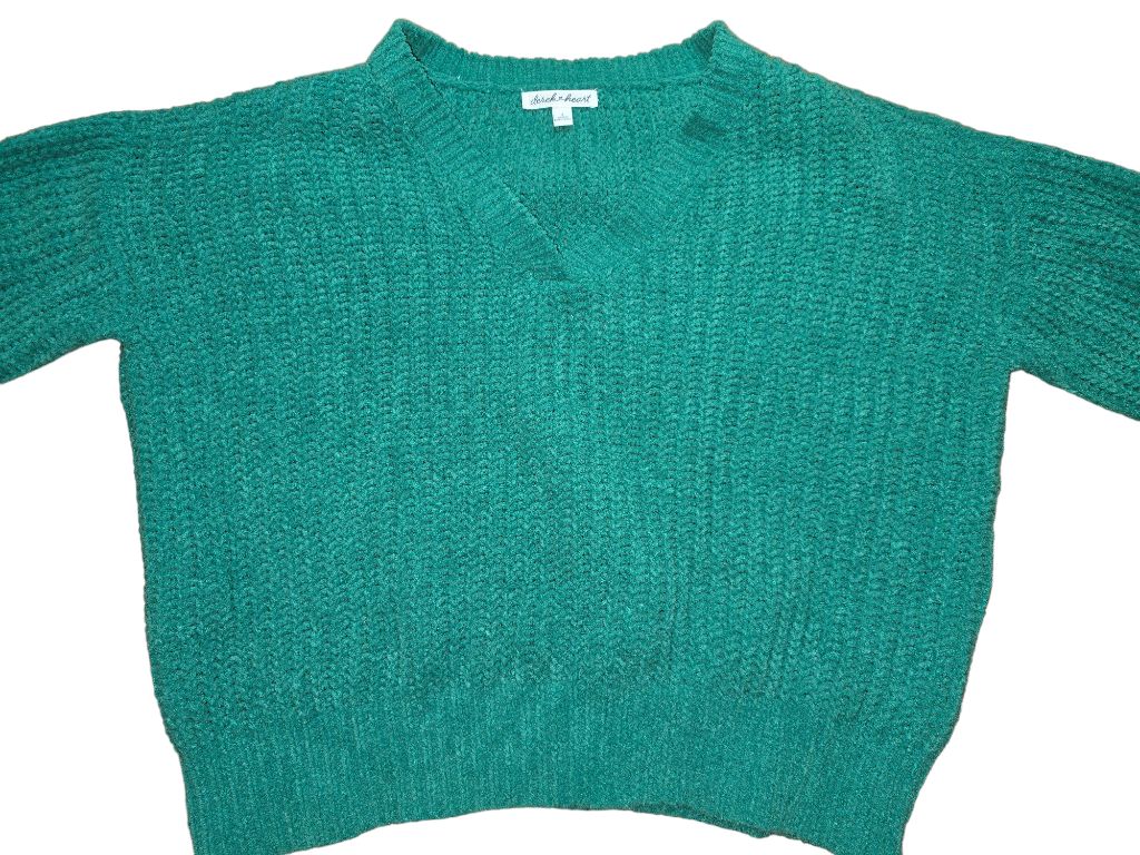 Women's Derek Heart Green V-Neck Sweater Size SMALL