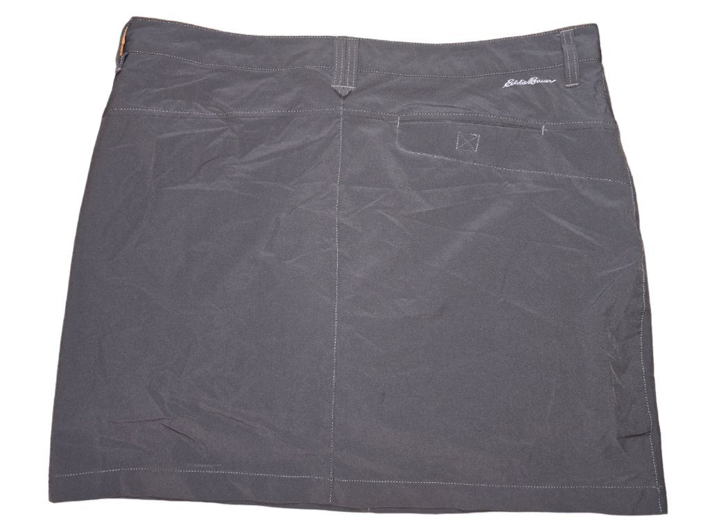 Women's Eddie Bauer Adventure Skort Size 16 Charcoal Dark Gray Skirt