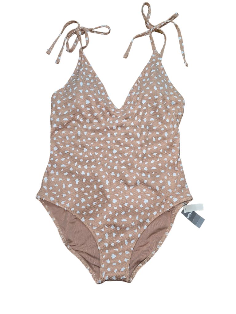 Women's Aerie Brown Polka Dot One-Piece Swimsuit Full Coverage - Size M