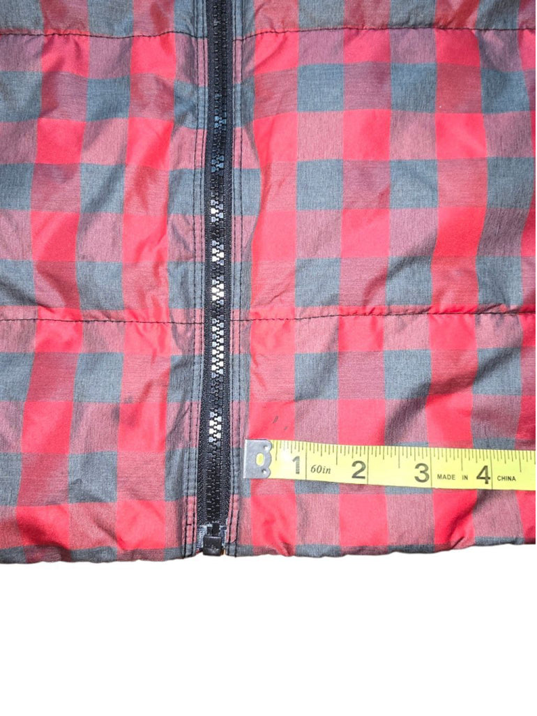 Women's Gap Outdoor Edition Winter Warmth Red and Gray Plaid Puffer Vest Size XL