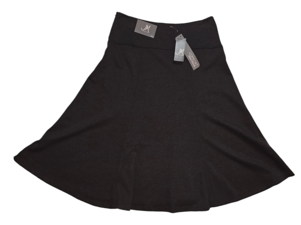 Women's JM Collection Skirt, Size S, Charcoal A line Midi Comfort Waistband