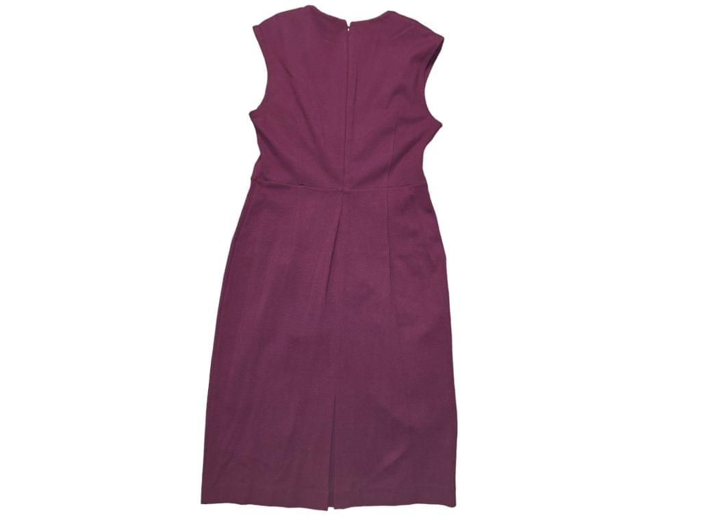 Banana Republic Maroon Red Sleeveless Pleated Career Dress Size 12 MSRP $150