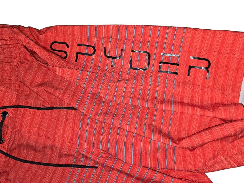 Men's Spyder Swim Trunks - Size M - Red Striped