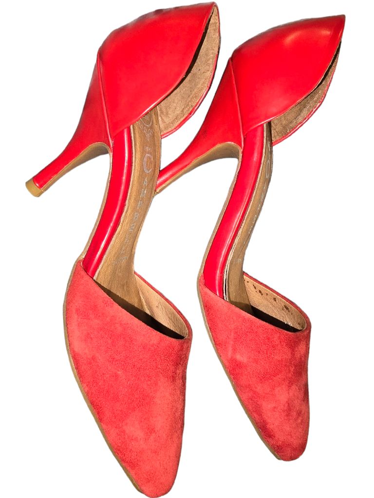 Jeffrey Campbell IBIZA LAST Red Suede Heels Size 6