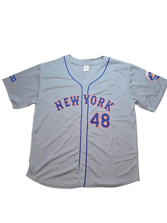 2021 New York Mets Jacob DeGGrom Gray Baseball Jersey Size XL