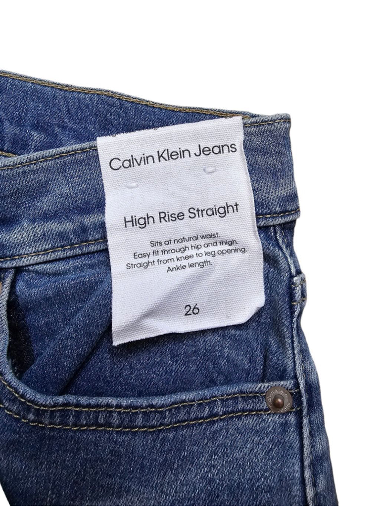 NEW Calvin Klein Women's High Rise Straight Jeans - Size 26, Blue