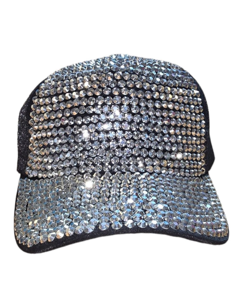 NEW Illuma Black Rhinestone Baseball Cap