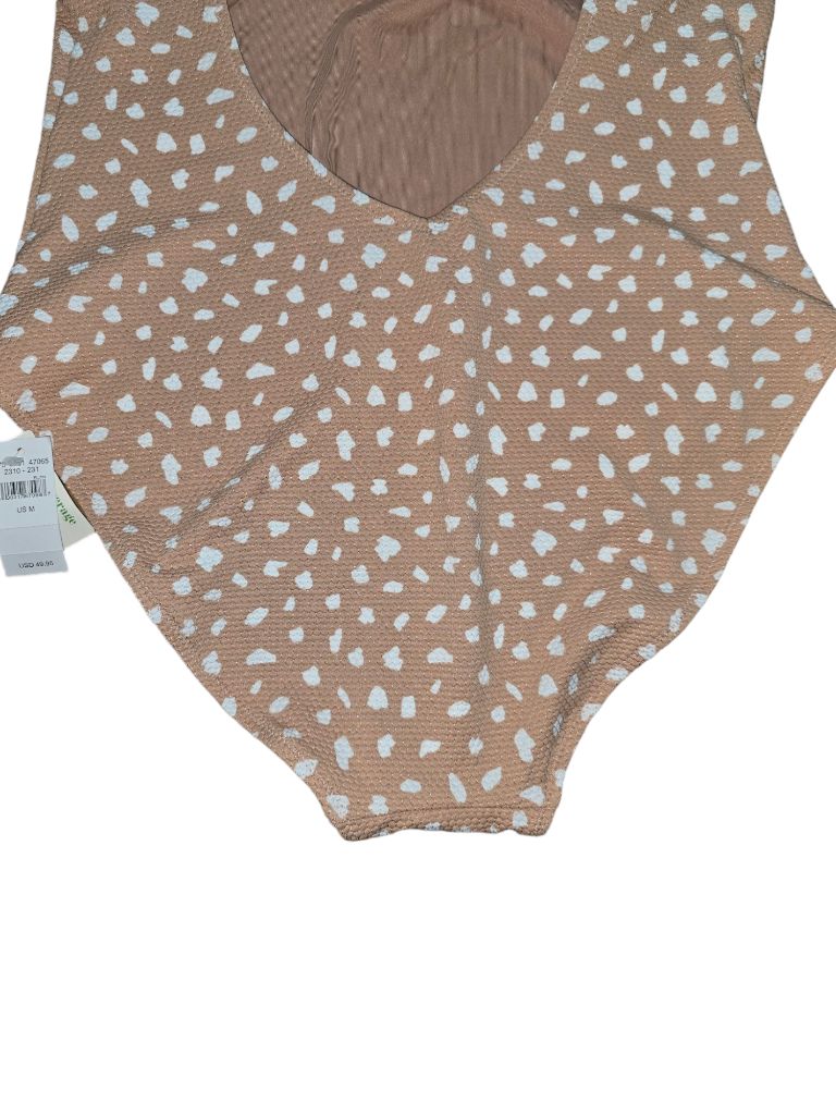 Women's Aerie Brown Polka Dot One-Piece Swimsuit Full Coverage - Size M