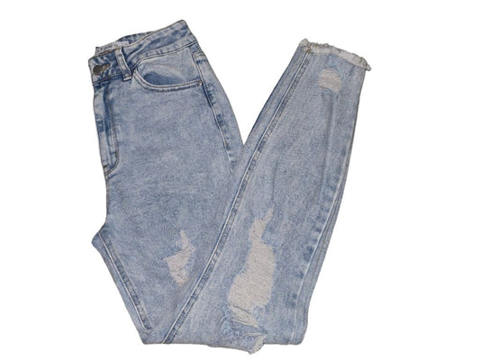 Tinseltown Avid Wash Y2K Distressed Skinny Jeans - Size 5