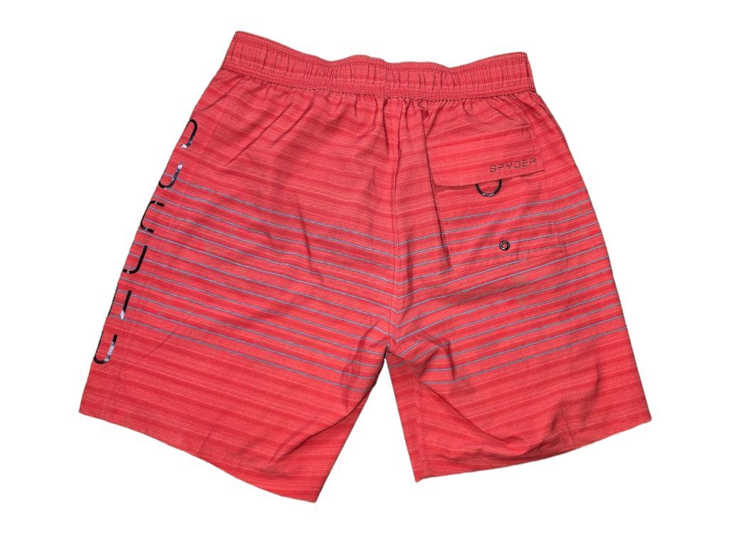 Men's Spyder Swim Trunks - Size M - Red Striped