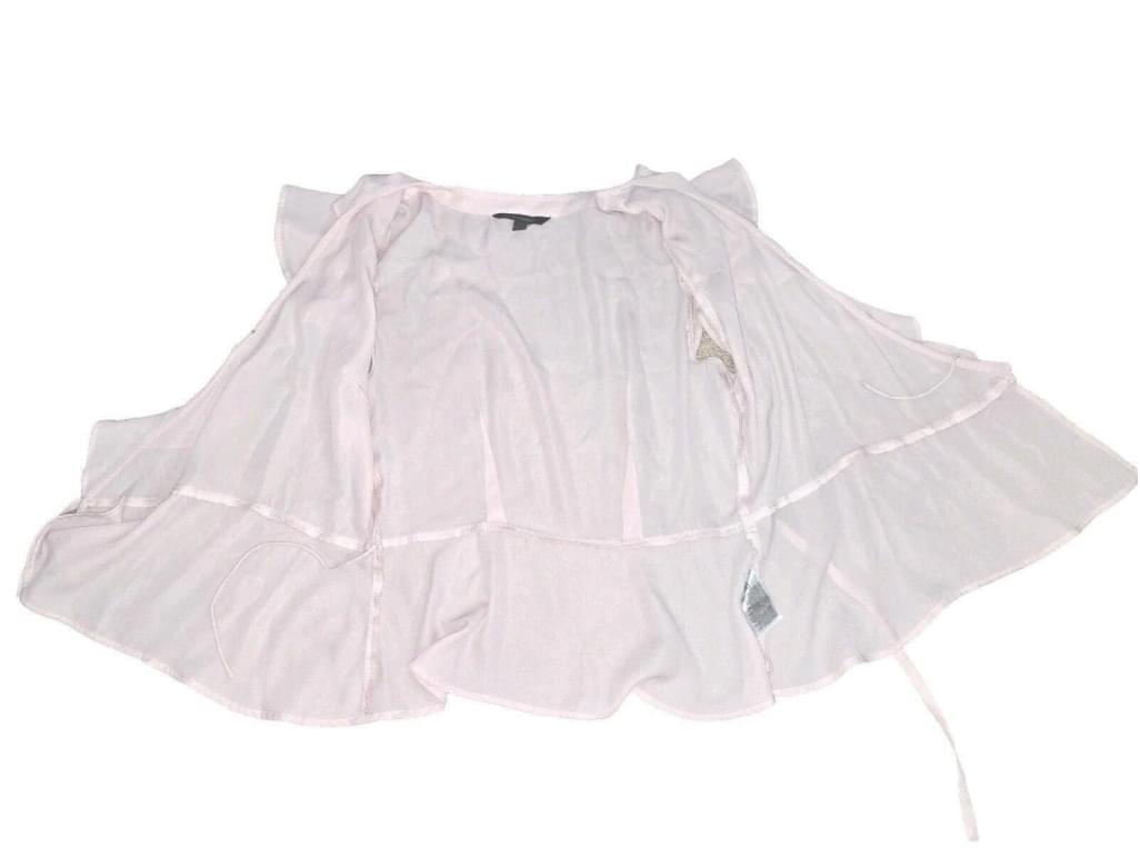 Banana Republic Wrap Ruffle Blouse Pink Top Size XS