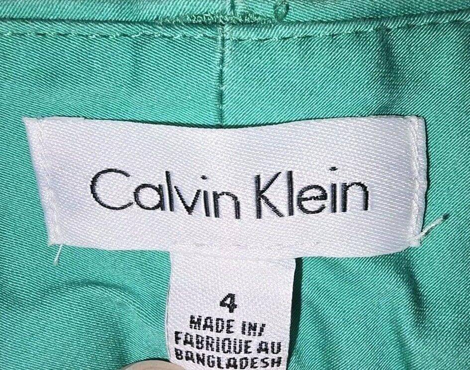 CALVIN KLEIN Shorts Turquoise Green Size 4 Cargo