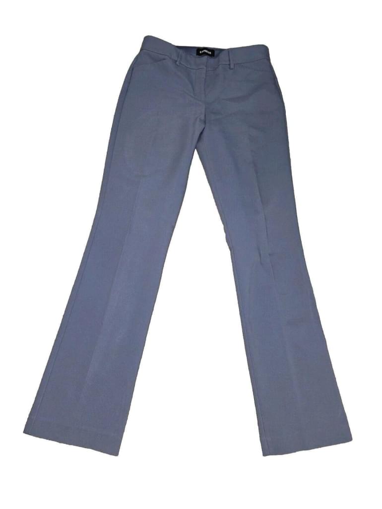 Express Editor Barely Boot Low Rise Light Blue Pants Career Slacks 4R